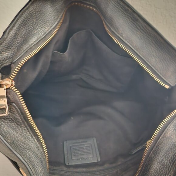 Euc Coach Marlie Black Leather Shoulder Bag Tote Purse - Picture 14 of 15